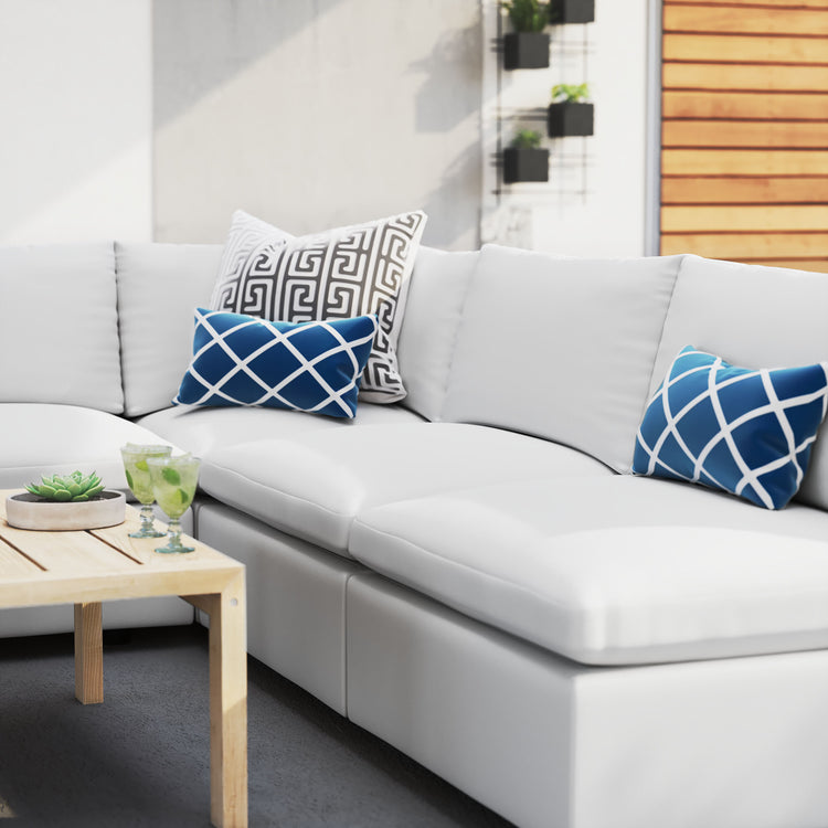 Commix 5-Piece Sunbrella® Outdoor Patio Sectional Sofa - White