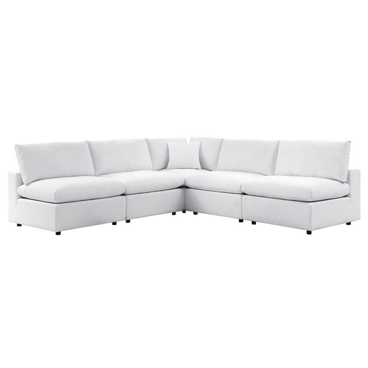Commix 5-Piece Sunbrella® Outdoor Patio Sectional Sofa - White