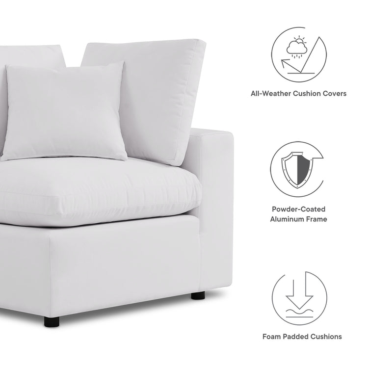 Commix 7-Piece Outdoor Patio Sectional Sofa - White