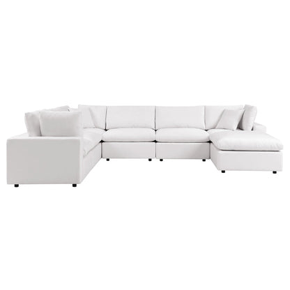Commix 7-Piece Outdoor Patio Sectional Sofa - White