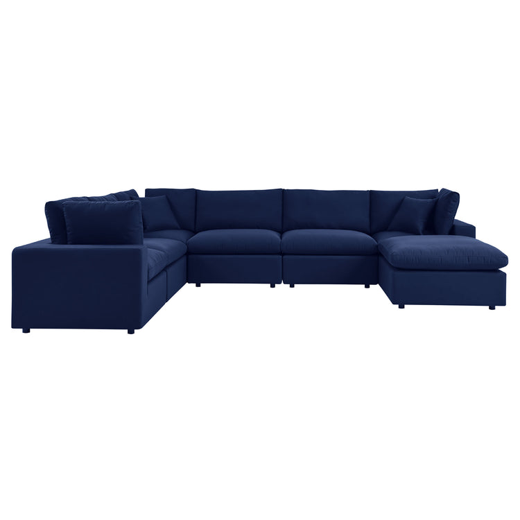 Commix 7-Piece Sunbrella® Outdoor Patio Sectional Sofa - Navy