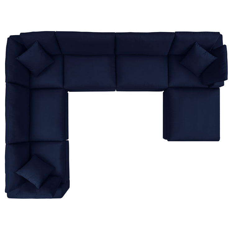 Commix 7-Piece Sunbrella® Outdoor Patio Sectional Sofa - Navy