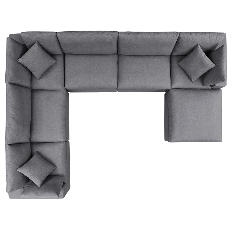 Commix 7-Piece Sunbrella® Outdoor Patio Sectional Sofa - Gray