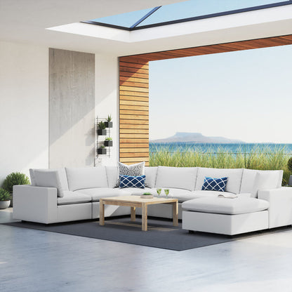 Commix 7-Piece Sunbrella® Outdoor Patio Sectional Sofa - White