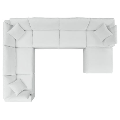 Commix 7-Piece Sunbrella® Outdoor Patio Sectional Sofa - White