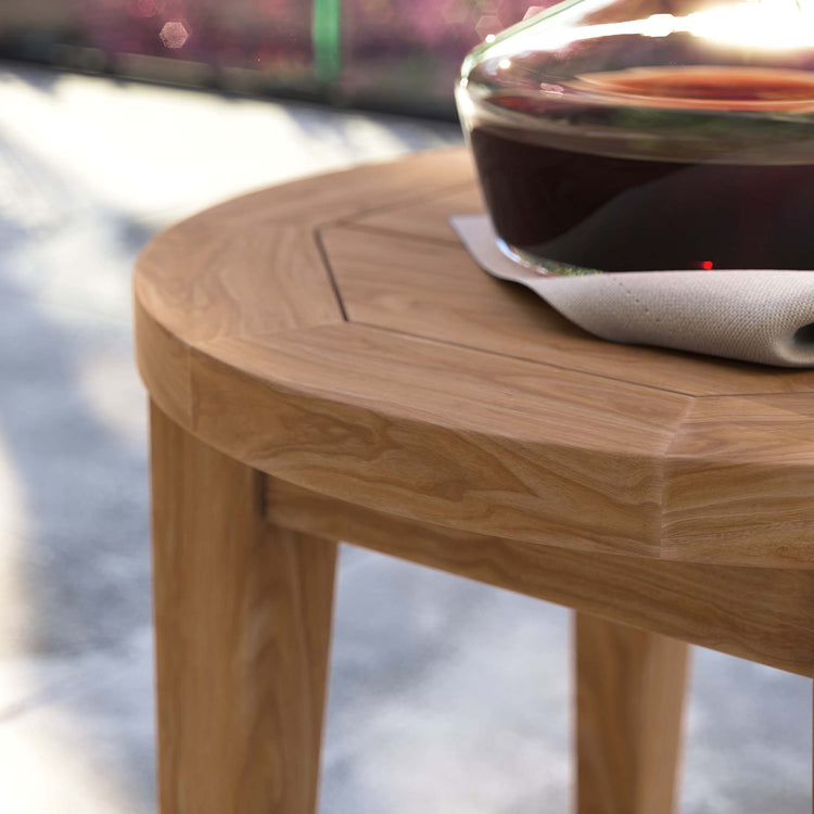 Brisbane Teak Wood Outdoor Patio Side Table - Default Title
