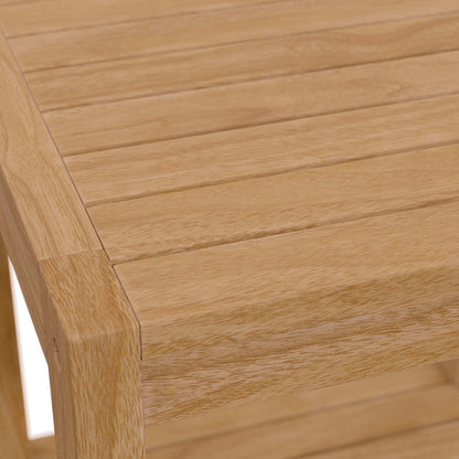Carlsbad Teak Wood Outdoor Patio Side Table - Default Title