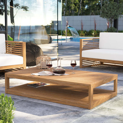 Carlsbad Teak Wood Outdoor Patio Coffee Table - Default Title