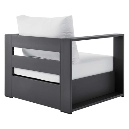 Tahoe 3-Piece Outdoor Patio Powder-Coated Aluminum Set - Gray White