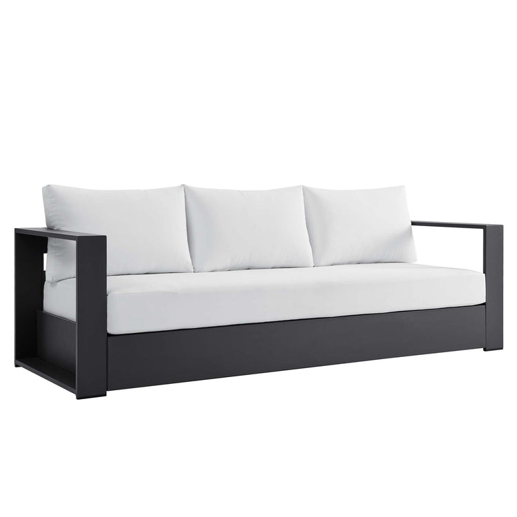 Tahoe 3-Piece Outdoor Patio Powder-Coated Aluminum Set - Gray White