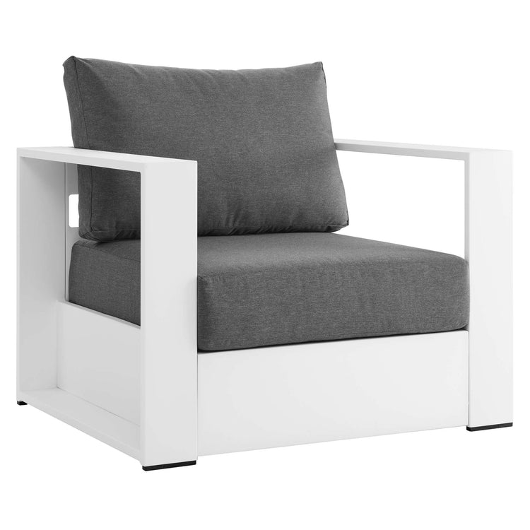 Tahoe 3-Piece Outdoor Patio Powder-Coated Aluminum Set - White Charcoal