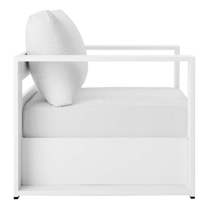 Tahoe 3-Piece Outdoor Patio Powder-Coated Aluminum Set - White White