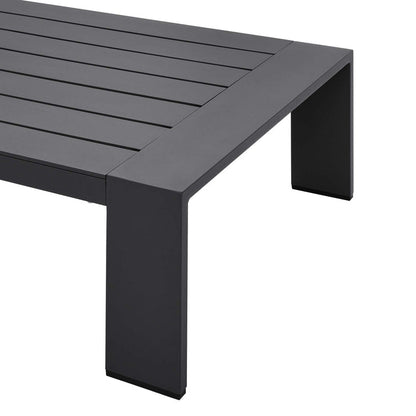 Tahoe 4-Piece Outdoor Patio Powder-Coated Aluminum Set - Gray Charcoal