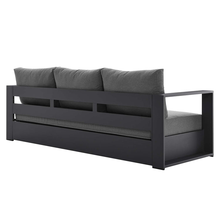 Tahoe 4-Piece Outdoor Patio Powder-Coated Aluminum Set - Gray Charcoal