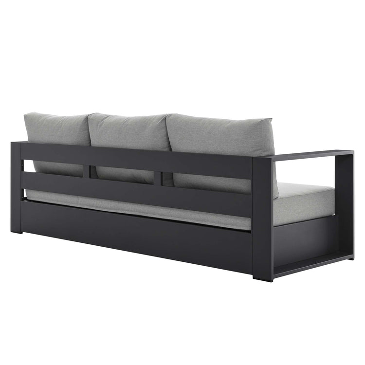 Tahoe 4-Piece Outdoor Patio Powder-Coated Aluminum Set - Gray Gray