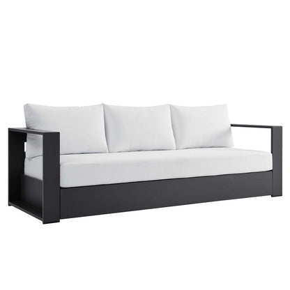 Tahoe 2-Piece Outdoor Patio Powder-Coated Aluminum Set - Gray White