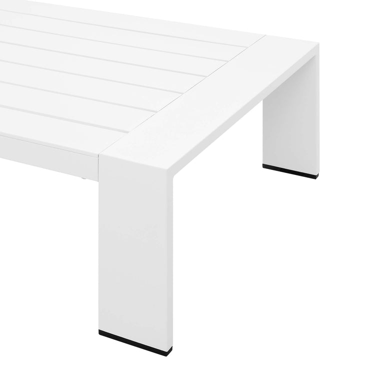 Tahoe 2-Piece Outdoor Patio Powder-Coated Aluminum Set - White White
