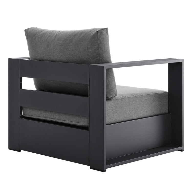 Tahoe 2-Piece Outdoor Patio Powder-Coated Aluminum Armchair Set - Gray Charcoal