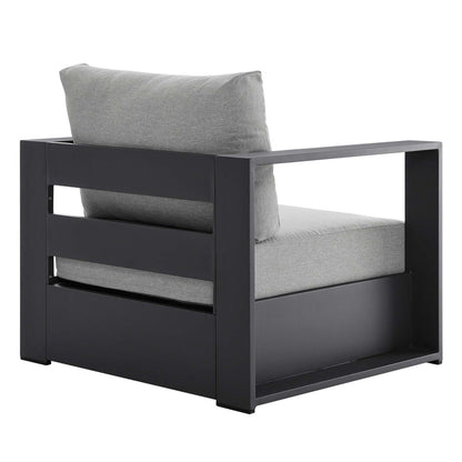 Tahoe 2-Piece Outdoor Patio Powder-Coated Aluminum Armchair Set - Gray Gray