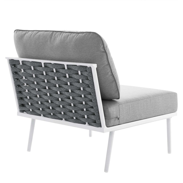 Stance 3 Piece Outdoor Patio Aluminum Set - White Gray
