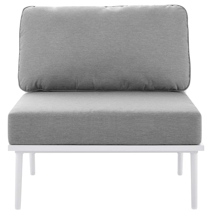 Stance 3 Piece Outdoor Patio Aluminum Set - White Gray
