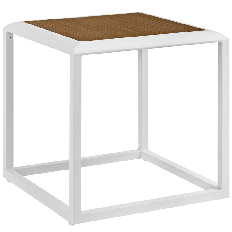 Stance 3 Piece Outdoor Patio Aluminum Set - White Gray