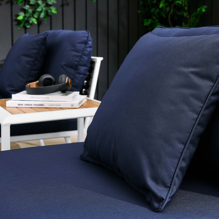 Stance 3 Piece Outdoor Patio Aluminum Set - White Navy