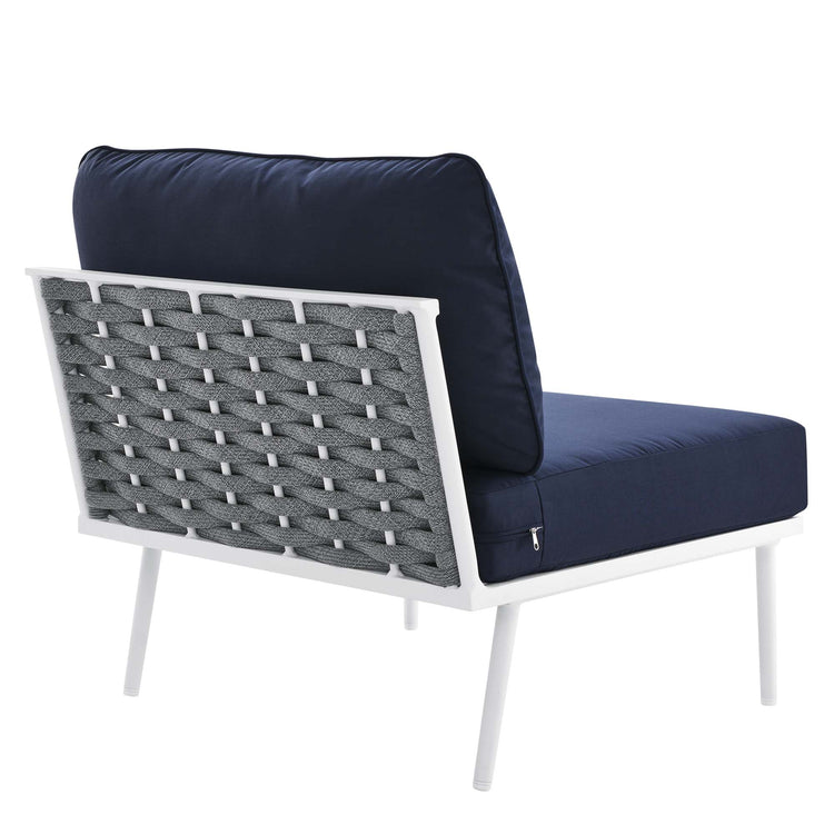 Stance 3 Piece Outdoor Patio Aluminum Set - White Navy