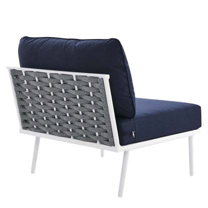 Stance 3 Piece Outdoor Patio Aluminum Set - White Navy