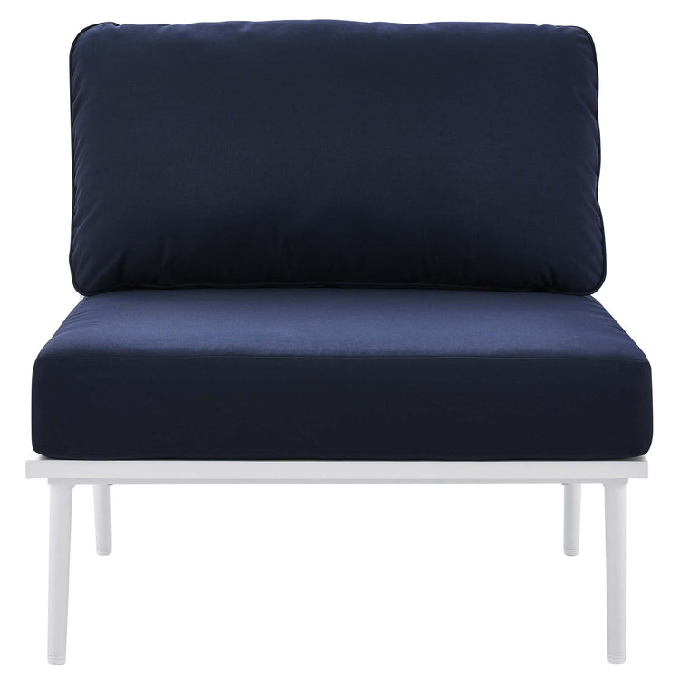 Stance 3 Piece Outdoor Patio Aluminum Set - White Navy