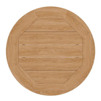 Brisbane 6-Piece Teak Wood Outdoor Patio Set - Natural Gray