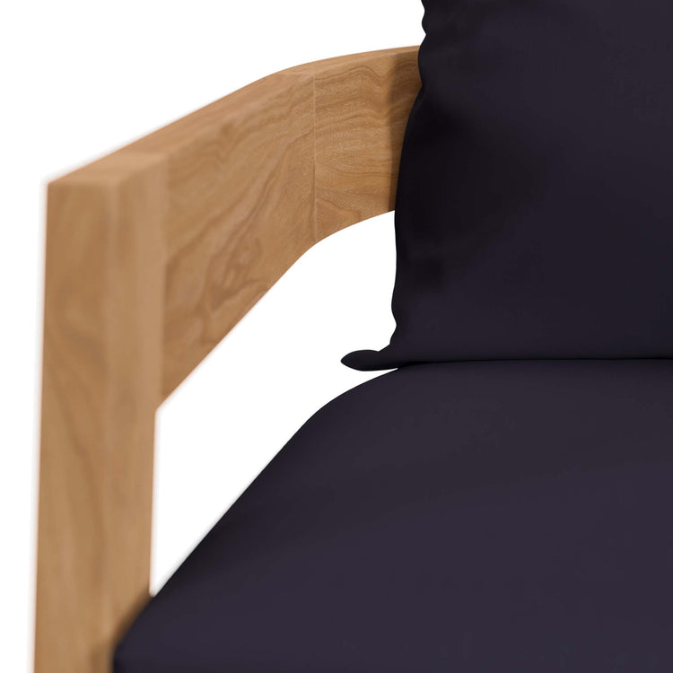 Brisbane 6-Piece Teak Wood Outdoor Patio Set - Natural Navy