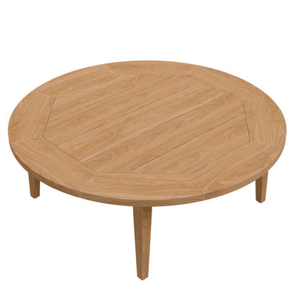 Brisbane 6-Piece Teak Wood Outdoor Patio Set - Natural Navy