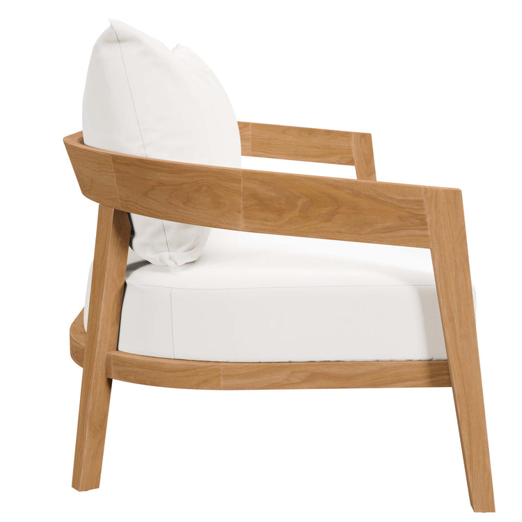 Brisbane 6-Piece Teak Wood Outdoor Patio Set - Natural White