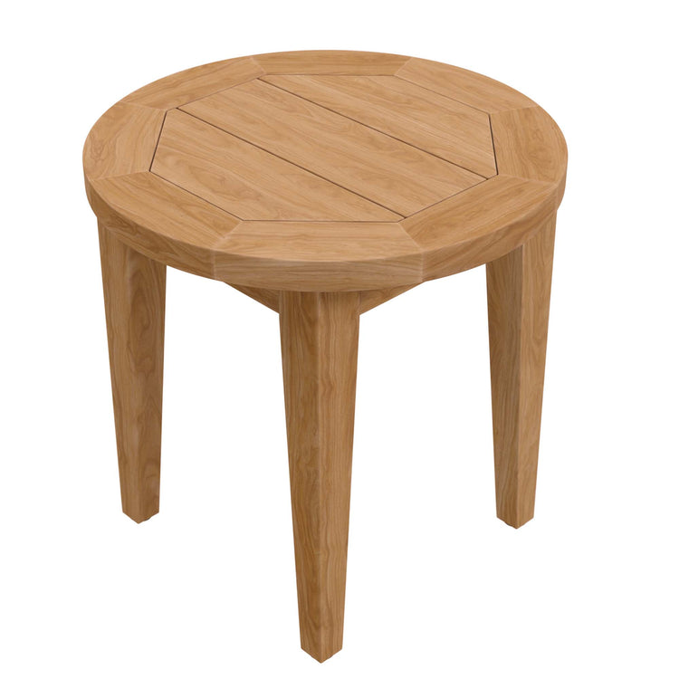 Brisbane 3-Piece Teak Wood Outdoor Patio Set - Natural Gray