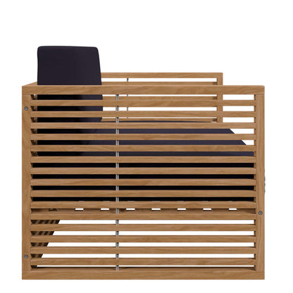 Carlsbad 6-Piece Teak Wood Outdoor Patio Set - Natural Navy