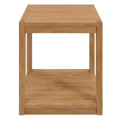 Carlsbad 3-Piece Teak Wood Outdoor Patio Set - Natural White