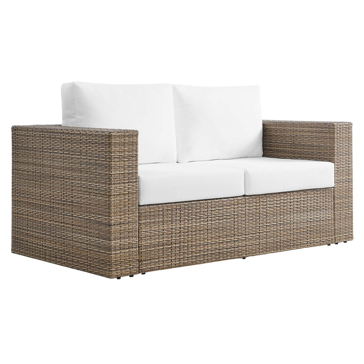Convene Outdoor Patio Loveseat - Cappuccino White