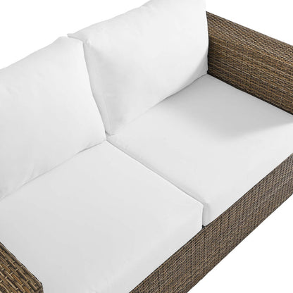 Convene Outdoor Patio Loveseat - Cappuccino White