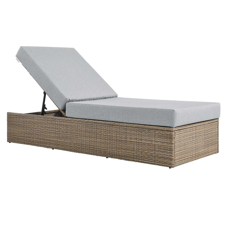 Convene Outdoor Patio Chaise Lounge Chair - Cappuccino Gray