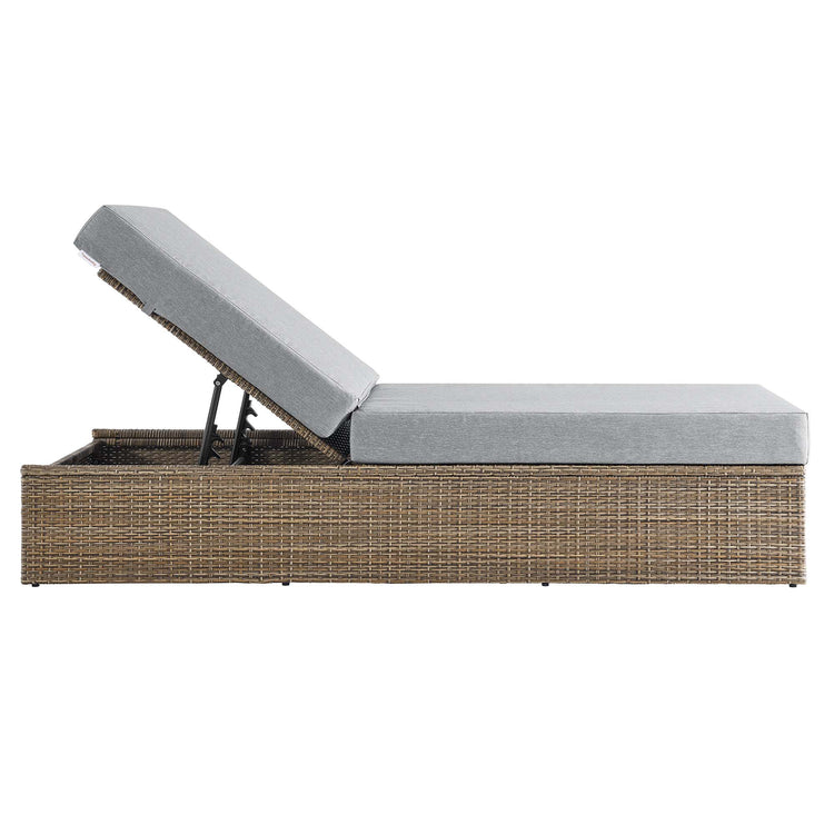 Convene Outdoor Patio Chaise Lounge Chair - Cappuccino Gray