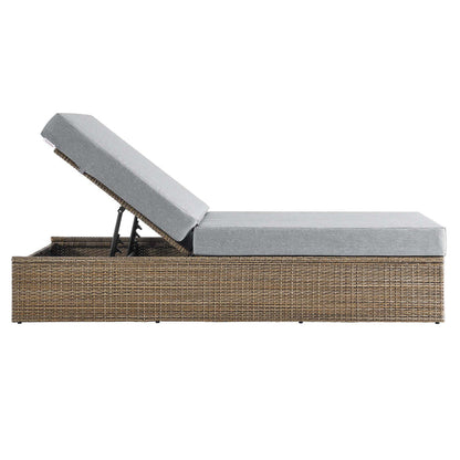 Convene Outdoor Patio Chaise Lounge Chair - Cappuccino Gray