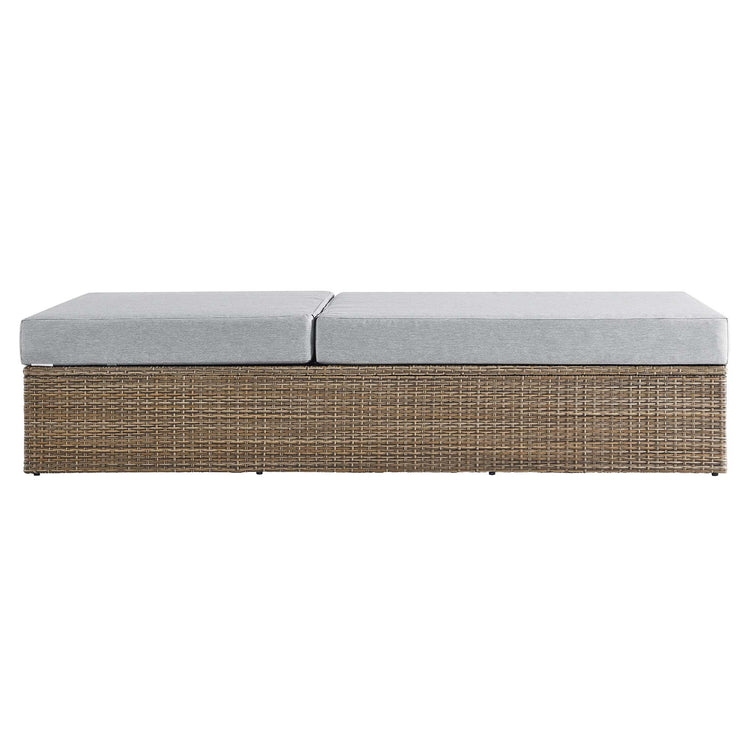 Convene Outdoor Patio Chaise Lounge Chair - Cappuccino Gray