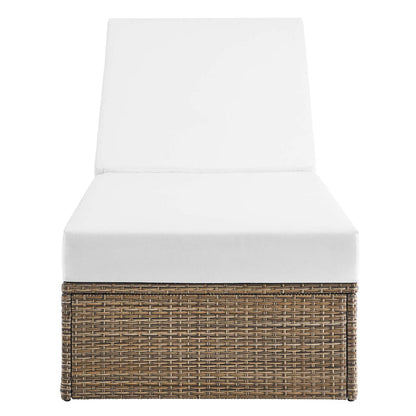 Convene Outdoor Patio Chaise Lounge Chair - Cappuccino White