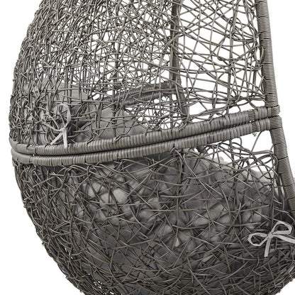 Encase Outdoor Patio Rattan Swing Chair - Gray Gray
