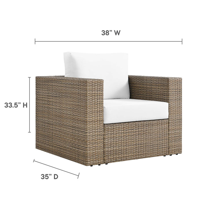 Convene Outdoor Patio Armchair - Cappuccino White