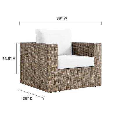 Convene Outdoor Patio Armchair - Cappuccino White