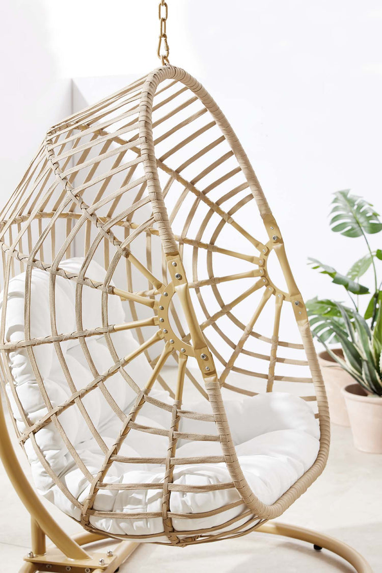 Amalie Wicker Rattan Outdoor Patio Rattan Swing Chair - Default Title