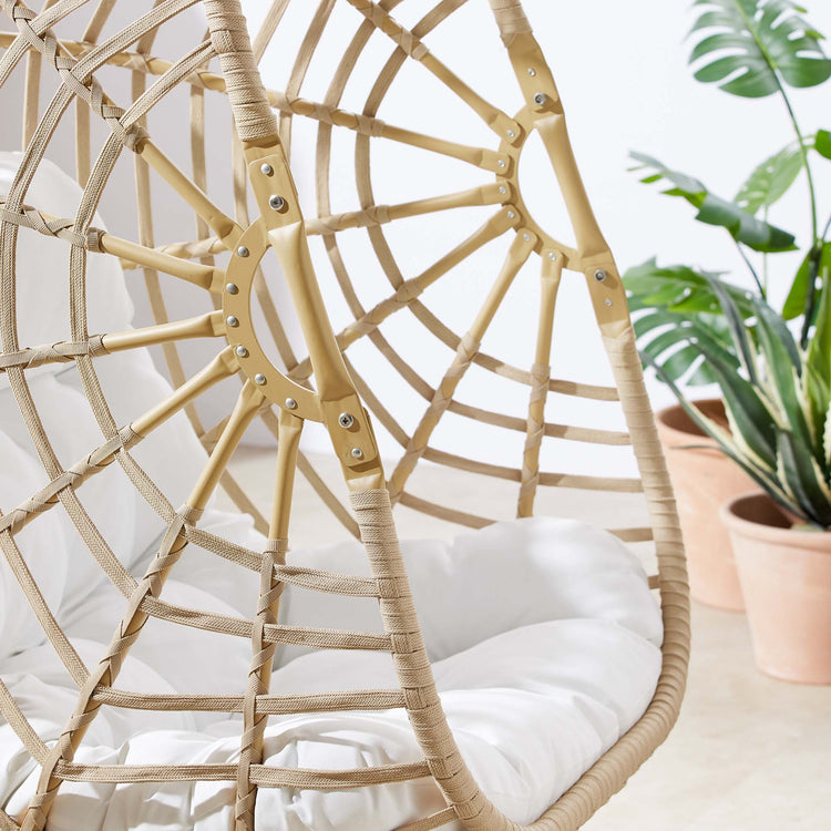 Amalie Wicker Rattan Outdoor Patio Rattan Swing Chair - Default Title