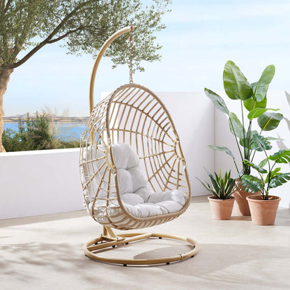 Amalie Wicker Rattan Outdoor Patio Rattan Swing Chair - Default Title